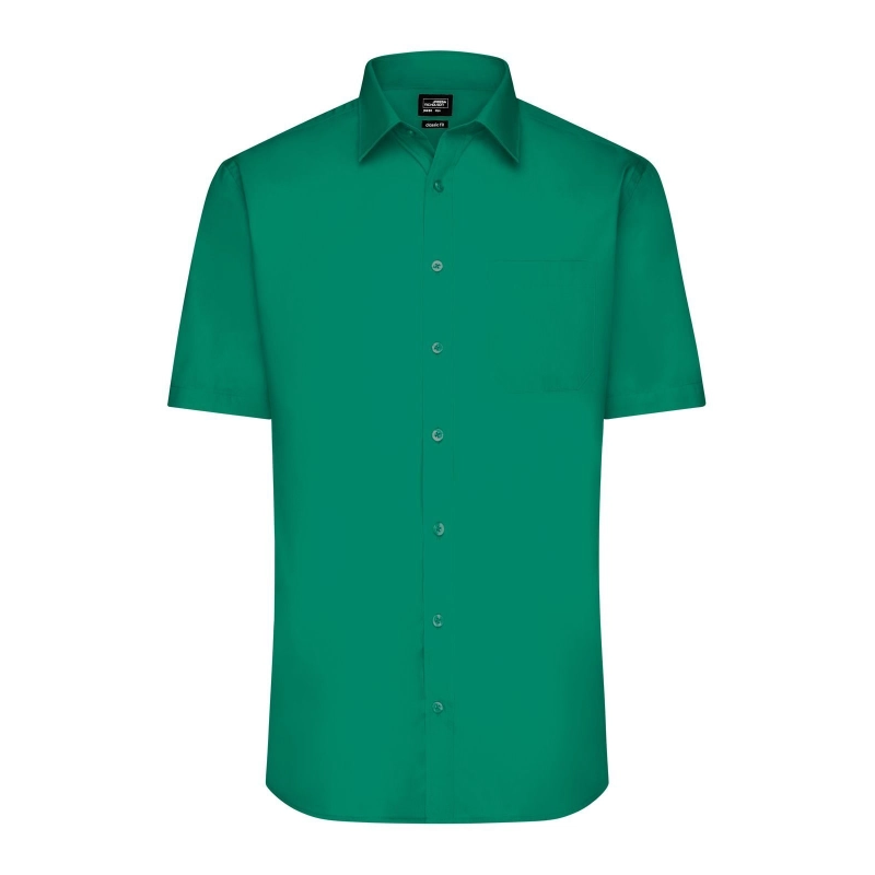Chemise homme à manches courtes en popeline