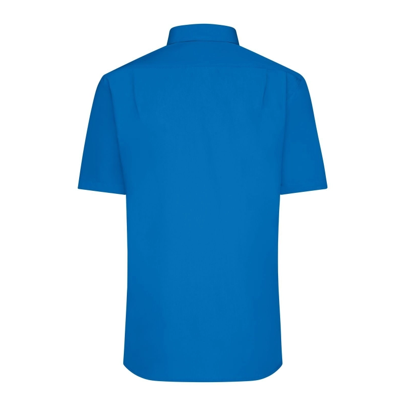 Chemise homme à manches courtes en popeline