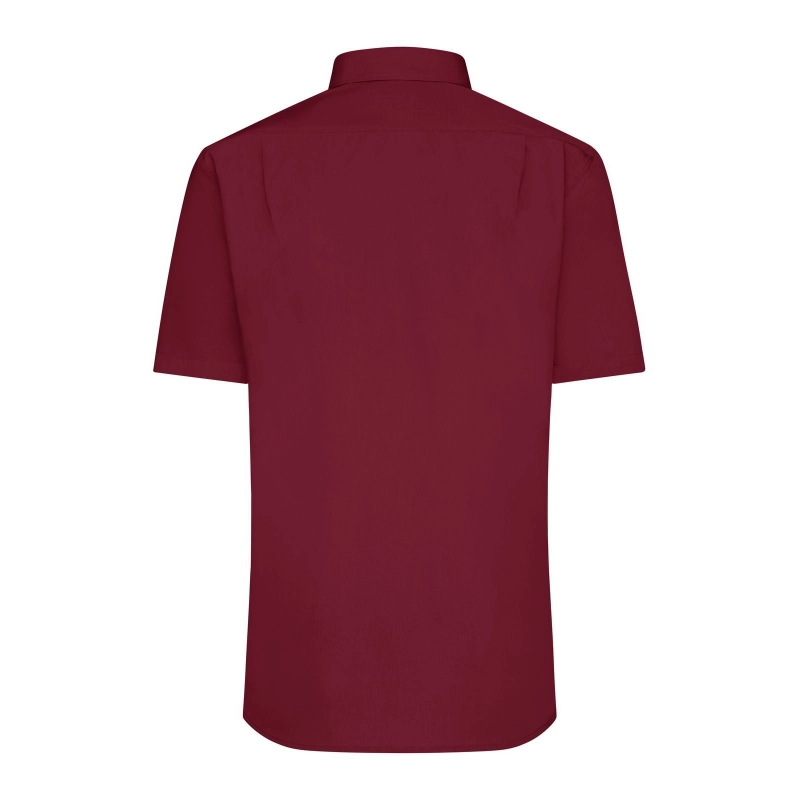 Chemise homme à manches courtes en popeline