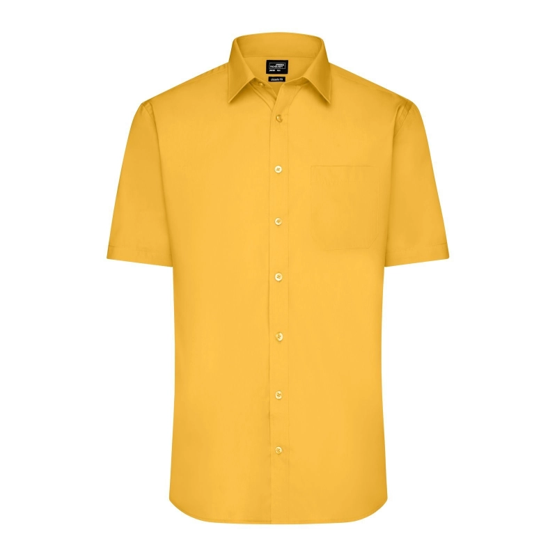 Chemise homme à manches courtes en popeline