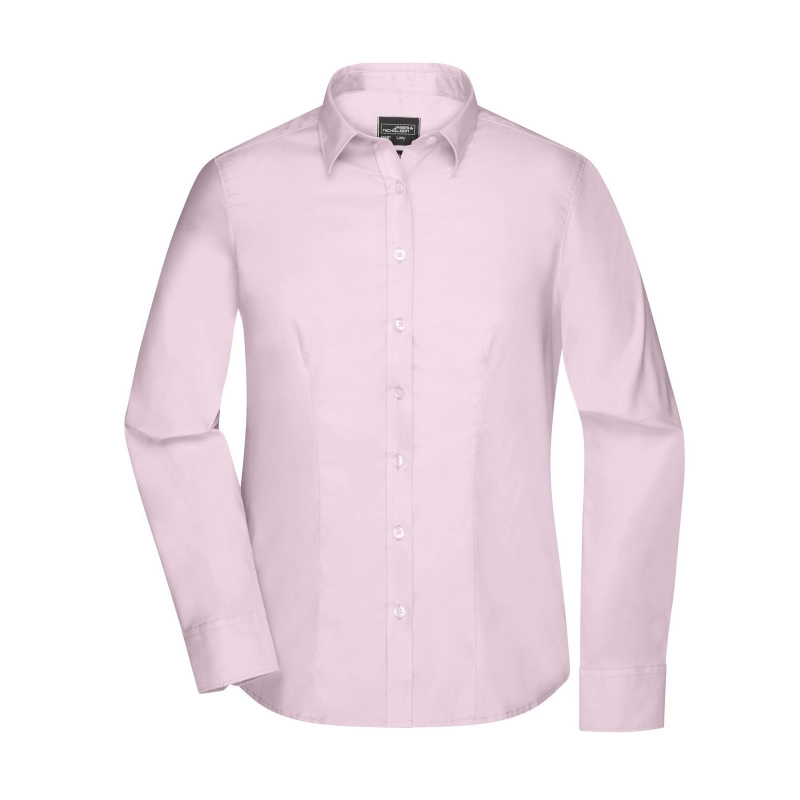 Chemise femme à manches longues en Micro-Twill