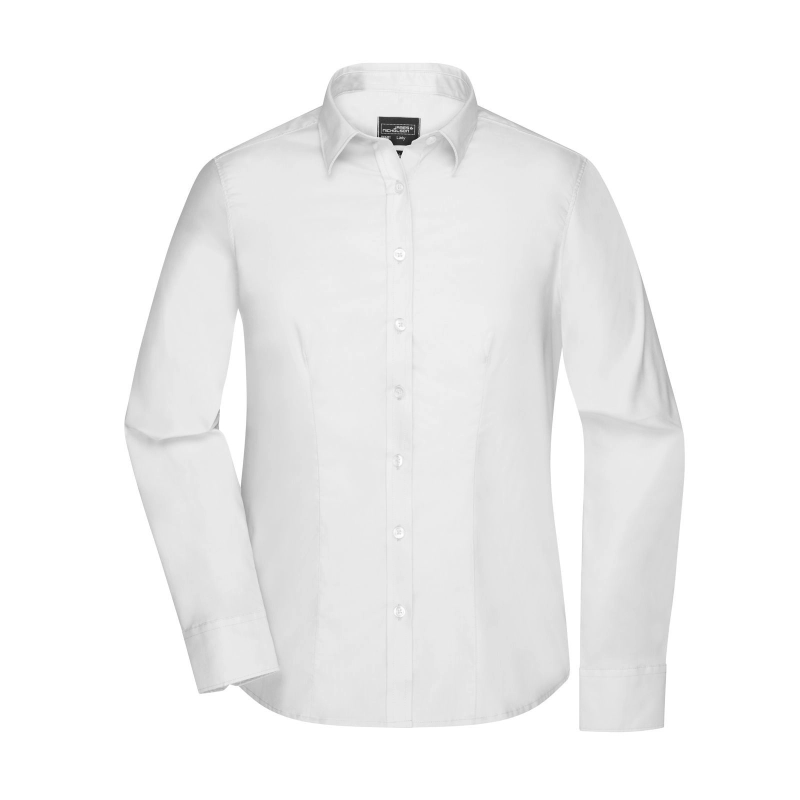 Chemise femme à manches longues en Micro-Twill