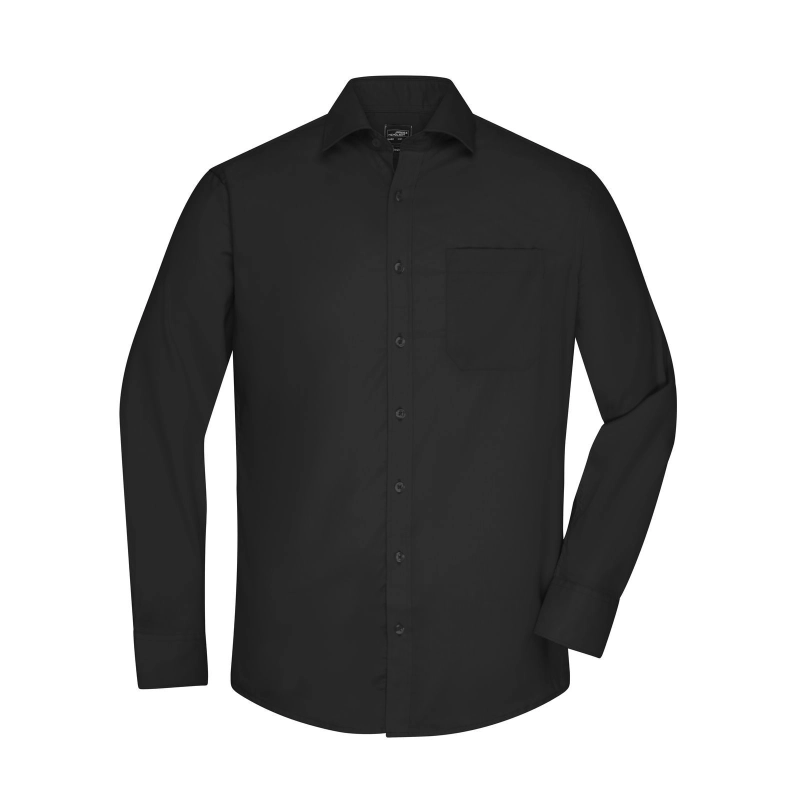 Chemise homme à manches longues en Micro-Twill