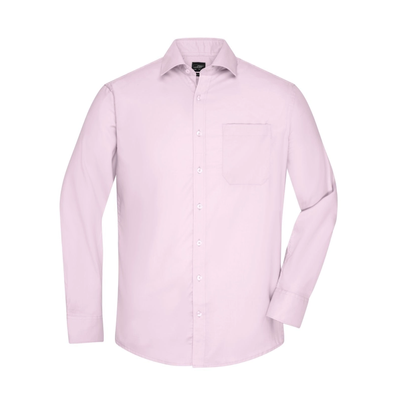 Chemise homme à manches longues en Micro-Twill