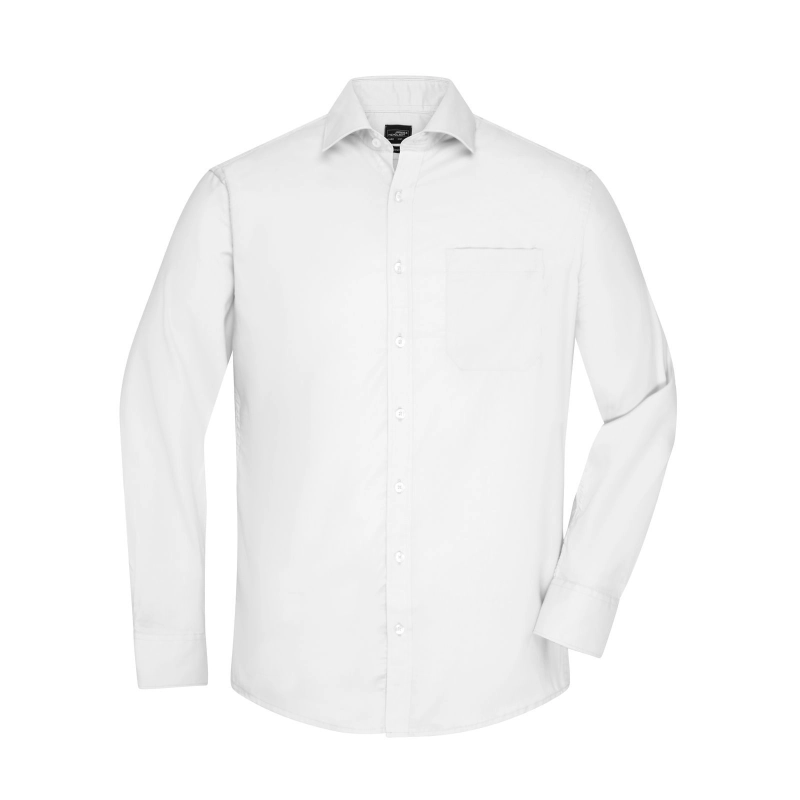 Chemise homme à manches longues en Micro-Twill