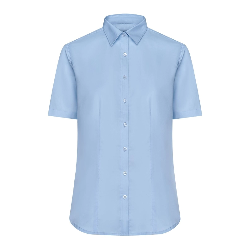 Chemise femme à manches courtes en Micro-Twill