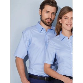 Chemise homme à manches courtes en Micro-Twill