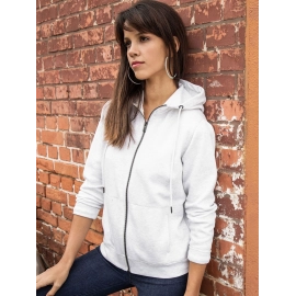 Sweat-shirt zippé à capuche femme