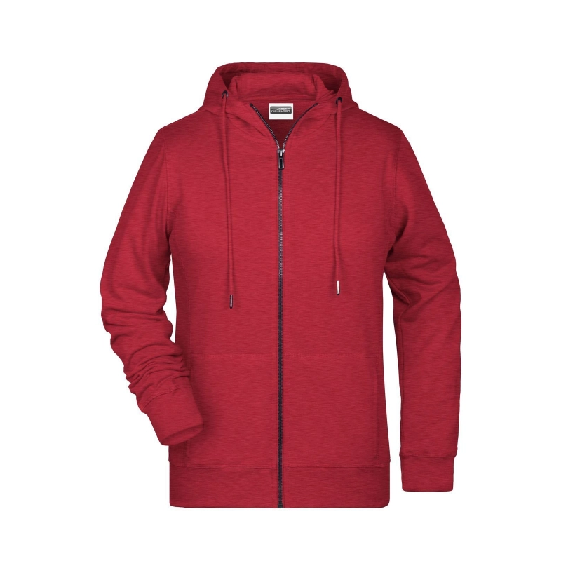 Sweat-shirt zippé à capuche femme