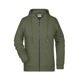 Sweat-shirt zippé à capuche femme