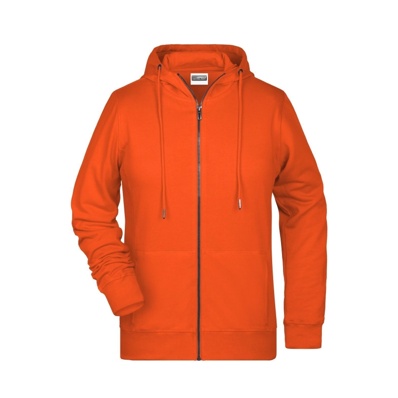Sweat-shirt zippé à capuche femme