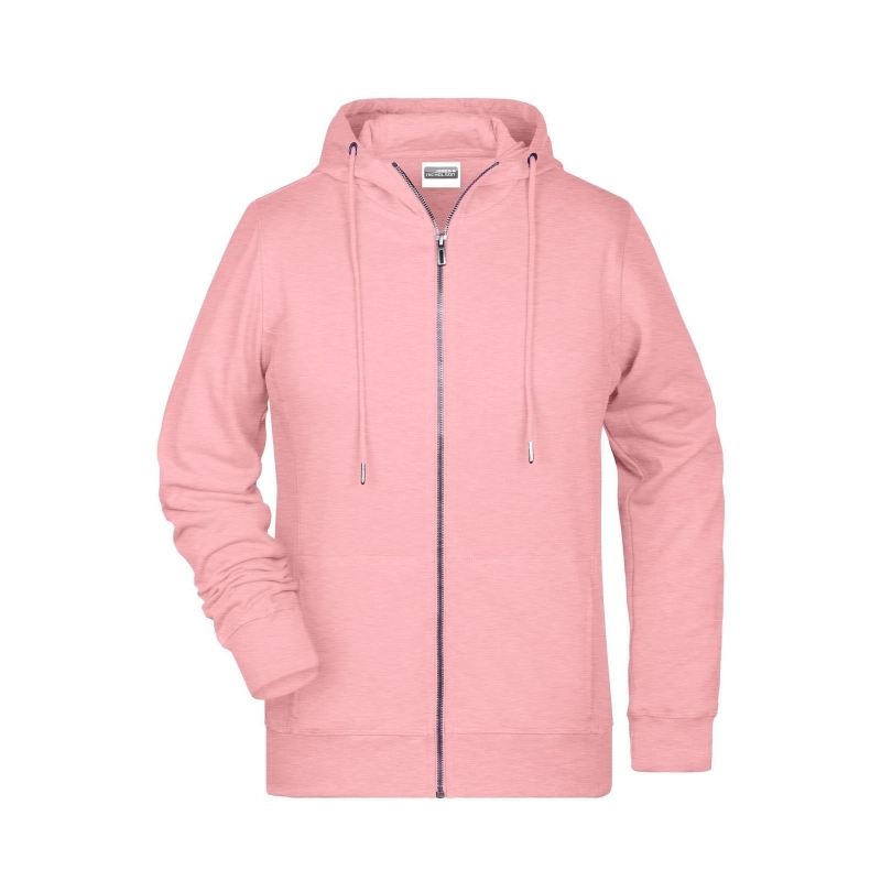 Sweat-shirt zippé à capuche femme