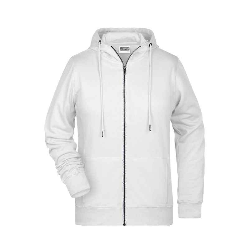 Sweat-shirt zippé à capuche femme