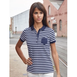 Polo rayé femme