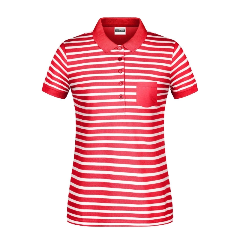 Polo rayé femme