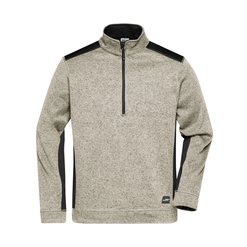 Veste workwear polaire tricoté demi-zip