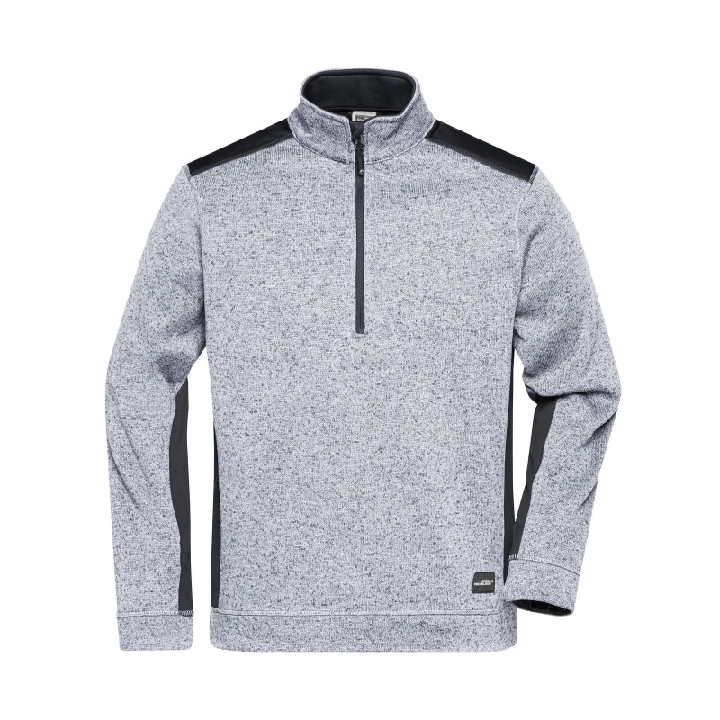 Veste workwear polaire tricoté demi-zip