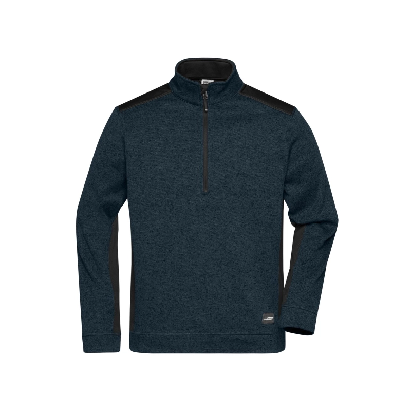 Veste workwear polaire tricoté demi-zip