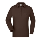 Polo workwear femme manches longues et poche poitrine
