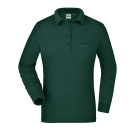 Polo workwear femme manches longues et poche poitrine