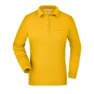 Polo workwear femme manches longues et poche poitrine