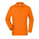 Polo workwear femme manches longues et poche poitrine