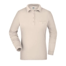 Polo workwear femme manches longues et poche poitrine