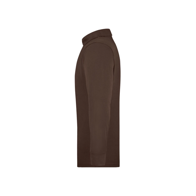 Polo workwear homme manches longues et poche poitrine