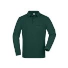 Polo workwear homme manches longues et poche poitrine