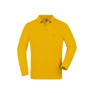 Polo workwear homme manches longues et poche poitrine