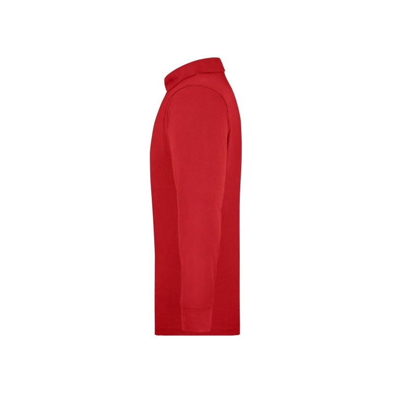 Polo workwear homme manches longues et poche poitrine