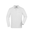 Polo workwear homme manches longues et poche poitrine