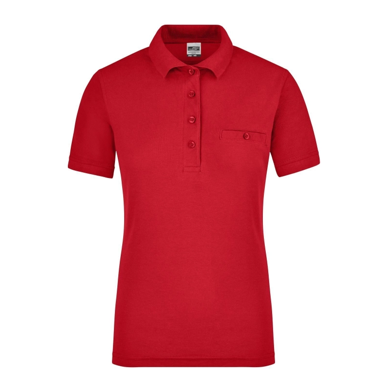 Polo workwear femme avec poche poitrine