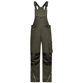 Workwear Pants With Bib - Solid