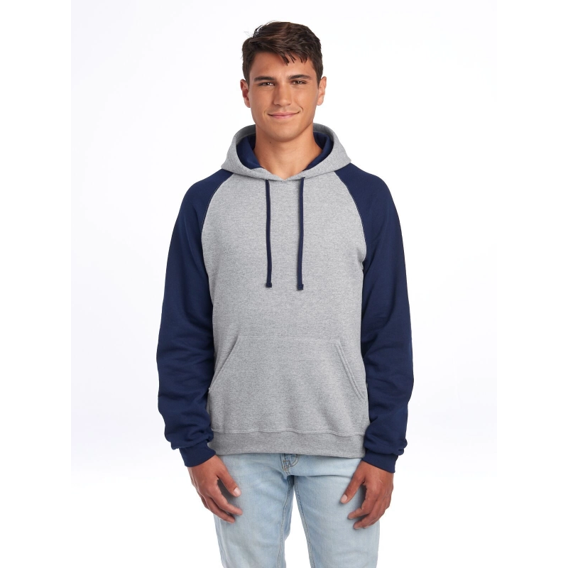 NuBlend Colour-Block Raglan Hooded Sweatshirt