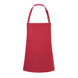 Short Bib Apron Basic With Buckle And Pocket 
