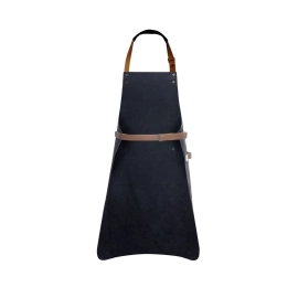 Tablier à bavette en cuir