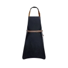 Tablier à bavette en cuir