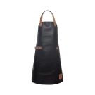 Tablier à bavette en cuir