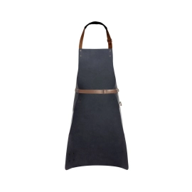 Tablier à bavette en cuir