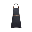 Tablier à bavette en cuir
