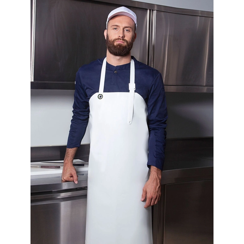 Tablier à bavatte en PU imperméable Suède