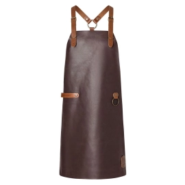 Tablier à bavette en cuir X-Style avec bretelles croisées