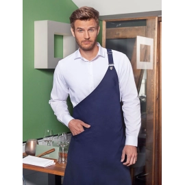 Asymmetrical Bib Apron with Pocket