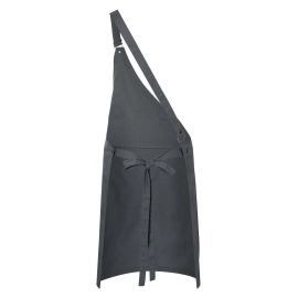 Asymmetrical Bib Apron with Pocket