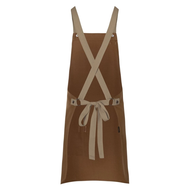 Tablier à bavette Urban-Look avec bretelles croisées et poch