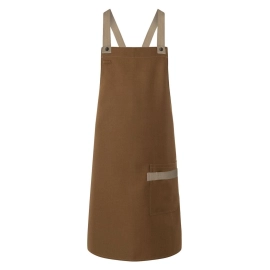 Bib Apron With Crossed Ribbons