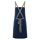 Bib Apron With Crossed Ribbons And Big Pocket