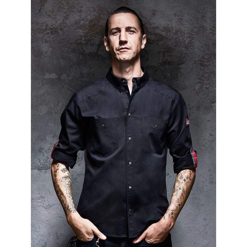 Chemise de cuisine Button-Down ROCK CHEF®-Stage2