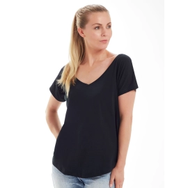Loose Fit V Neck T femme